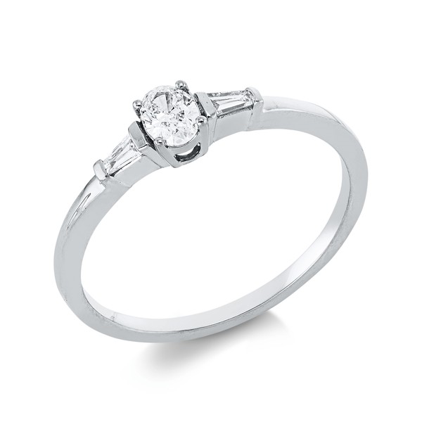 Ring aus 750 Weißgold 3 Diamanten 0.23ct