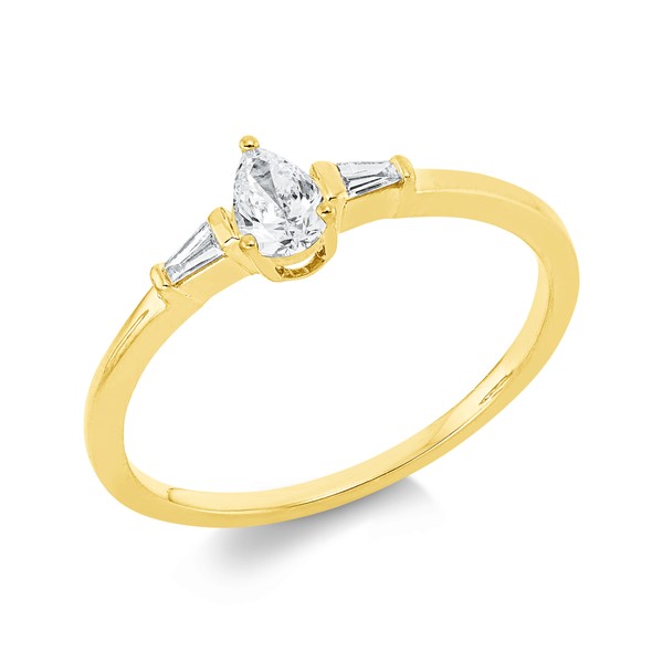 Ring aus 750 Gelbgold 3 Diamanten 0.25ct