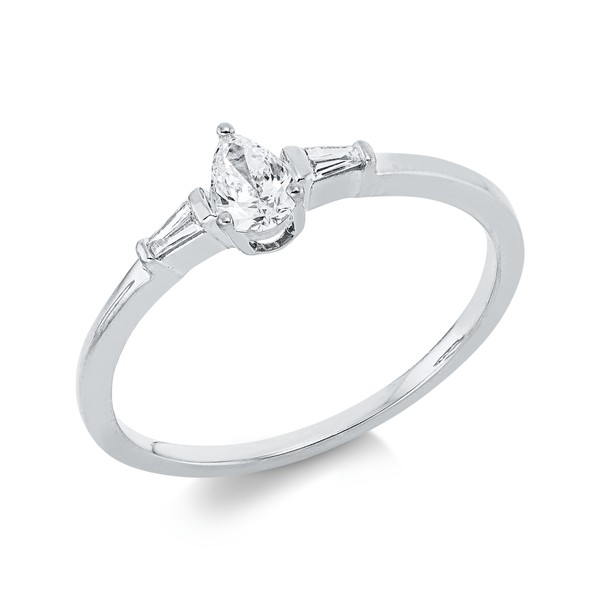 Ring aus 750 Weißgold 3 Diamanten 0.26ct