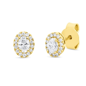 Ohrstecker aus 750 Gold Gelbgold 30 Diamanten 0,43ct TW-SI 6,5x5,2mm Ohrstecker aus 750 Gold Gelbgold 30 Diamanten 0,43ct TW-SI 6,5x5,2mm