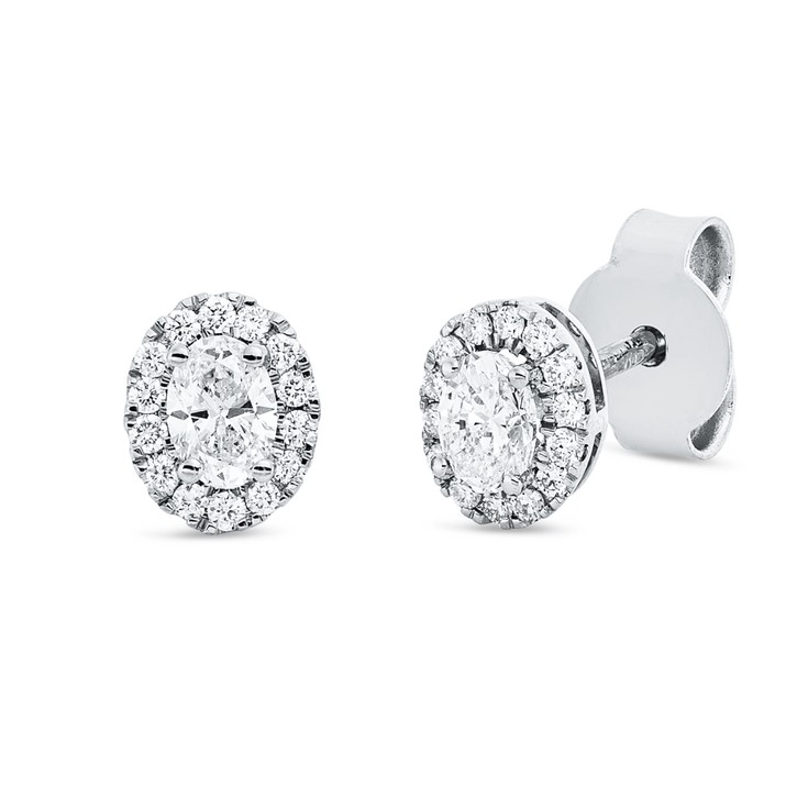 Ohrstecker aus 750 Weißgold 30 Brillanten 0.43ct
