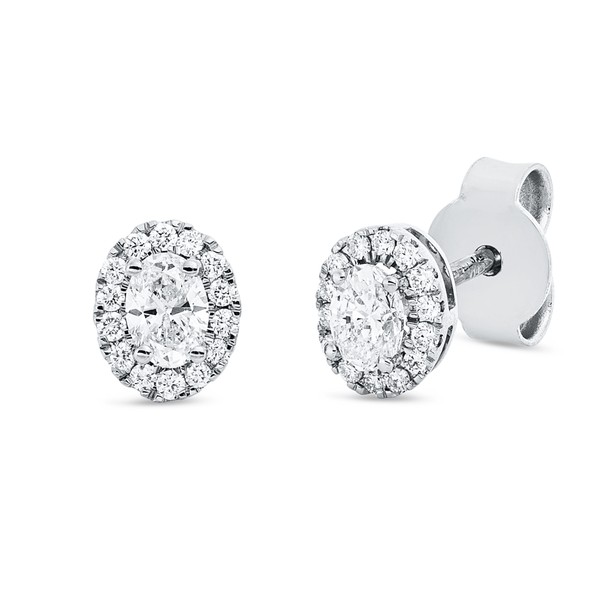 Ohrstecker aus 750 Weißgold 30 Brillanten 0.43ct