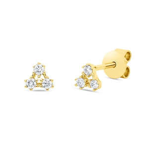 Ohrstecker aus 750 Gold Gelbgold 6 Brillanten 0,13ct TW-SI 4,8x5mm Ohrstecker aus 750 Gold Gelbgold 6 Brillanten 0,13ct TW-SI 4,8x5mm