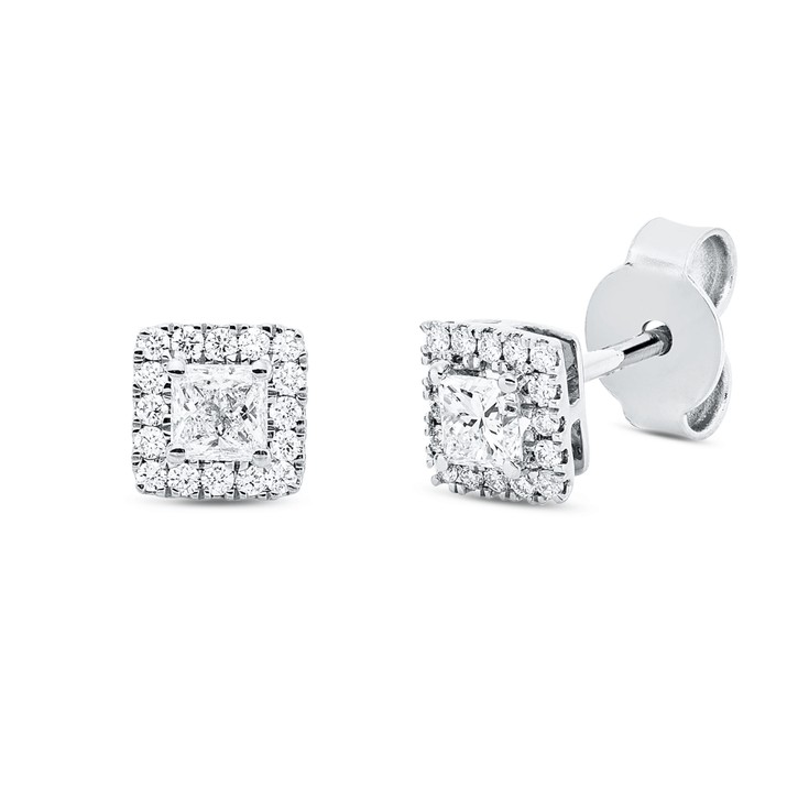 Ohrstecker aus 750 Weißgold 34 Brillanten 0.44ct