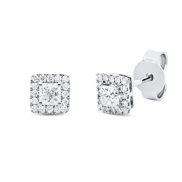 Ohrstecker aus 750 Weißgold 34 Brillanten 0.44ct