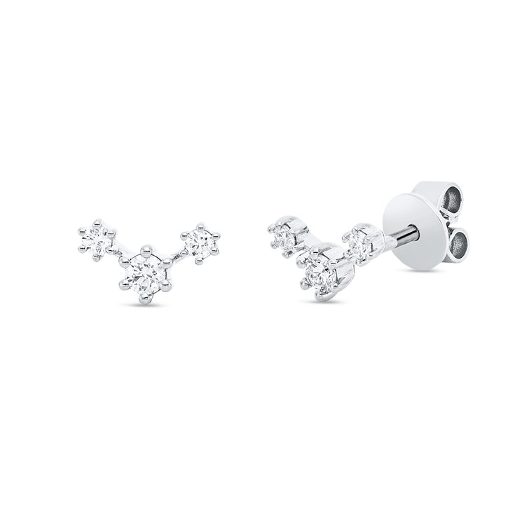 Ohrstecker aus 750 Weißgold 6 Brillanten 0.2ct