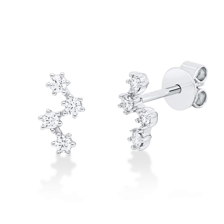 Ohrstecker aus 750 Weißgold 8 Brillanten 0.18ct
