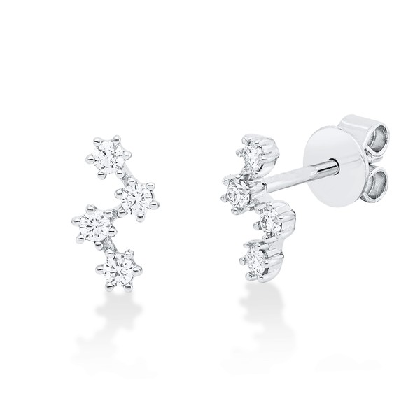 Ohrstecker aus 750 Weißgold 8 Brillanten 0.18ct