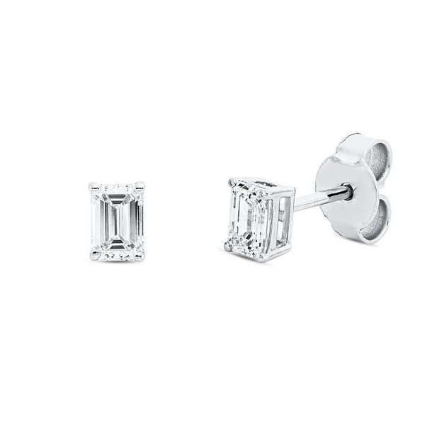 Solitaire Ohrstecker aus 750 Weißgold 2 Diamanten 0.61ct