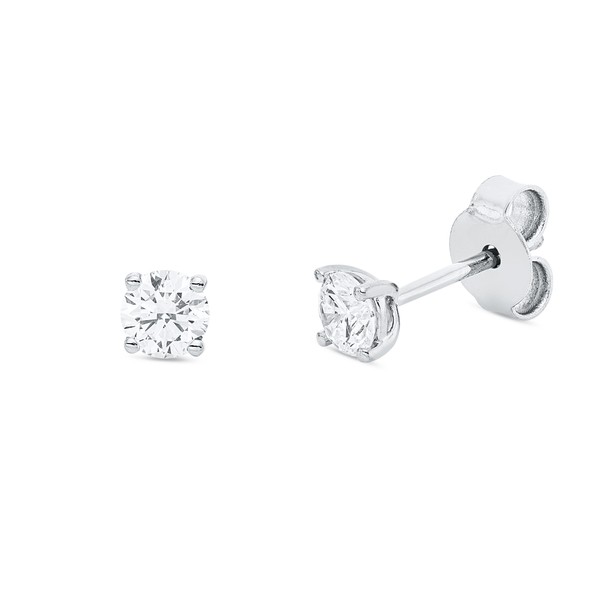 Solitaire Ohrstecker aus 750 Weißgold 2 Brillanten 0.5ct