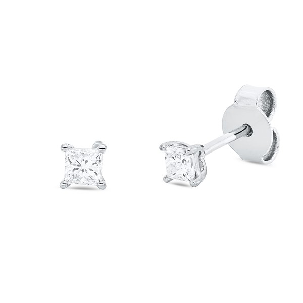 Solitaire Ohrstecker aus 750 Weißgold 2 Diamanten 0.31ct