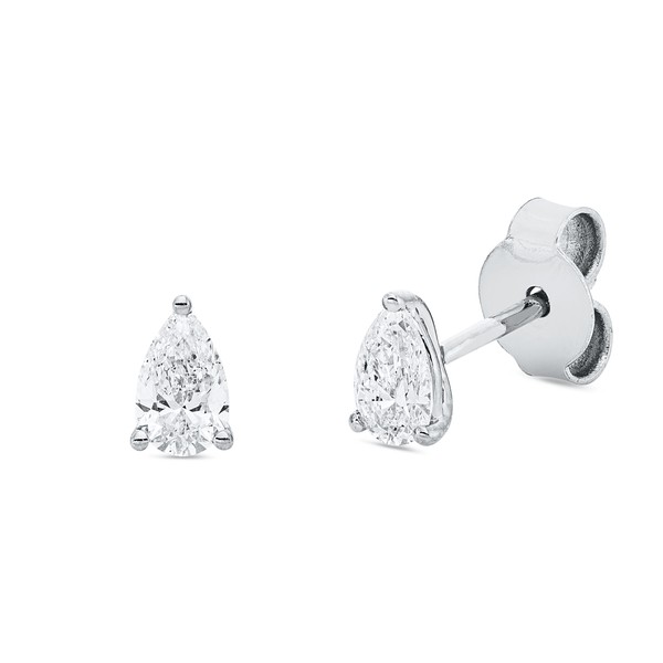 Solitaire Ohrstecker aus 750 Weißgold 2 Diamanten 0.48ct