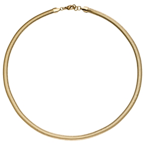 5mm Schlangenkette Halskette Collier aus Edelstahl goldfarben 44-45cm