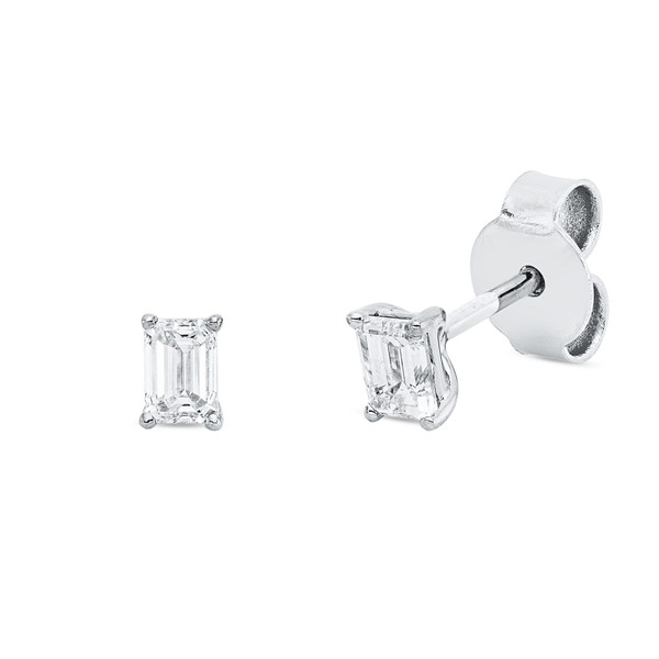 Solitaire Ohrstecker aus 750 Weißgold 2 Diamanten 0.4ct