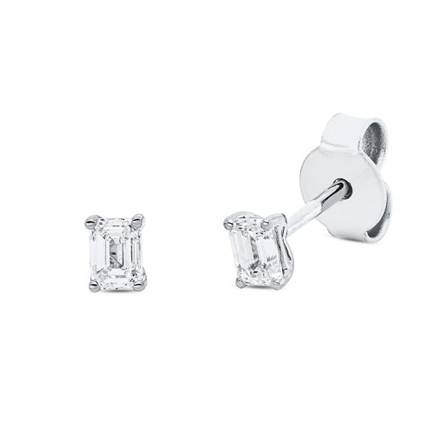Solitaire Ohrstecker aus 750 Weißgold 2 Diamanten 0.31ct