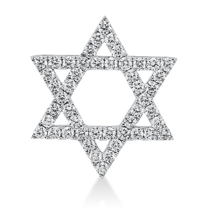 Anhänger Stern aus 750 Weißgold 48 Brillanten 2.42ct