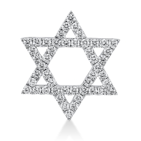 Anhänger Stern aus 750 Weißgold 48 Brillanten 2,42ct TW-SI 29,8x25,5mm