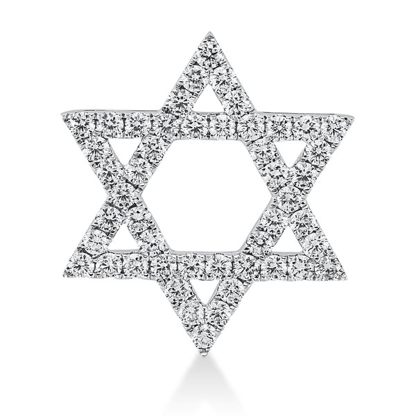 Anhänger Stern aus 750 Weißgold 48 Brillanten 2.42ct