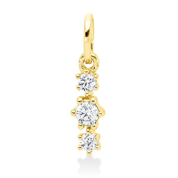 Anhänger aus 750 Gelbgold 3 Brillanten 0.1ct
