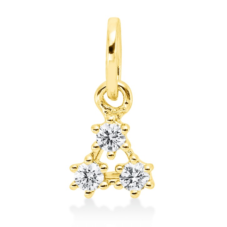 Anhänger aus 750 Gelbgold 3 Brillanten 0.07ct