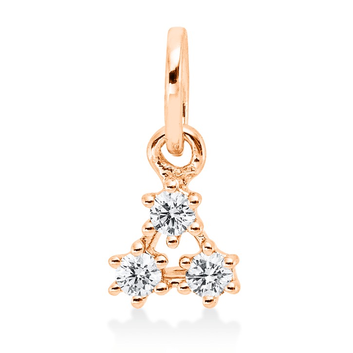 Anhänger aus 750 Rotgold 3 Brillanten 0.07ct