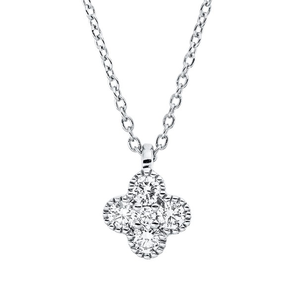 Collier aus 750 Weißgold 5 Brillanten 0.18ct