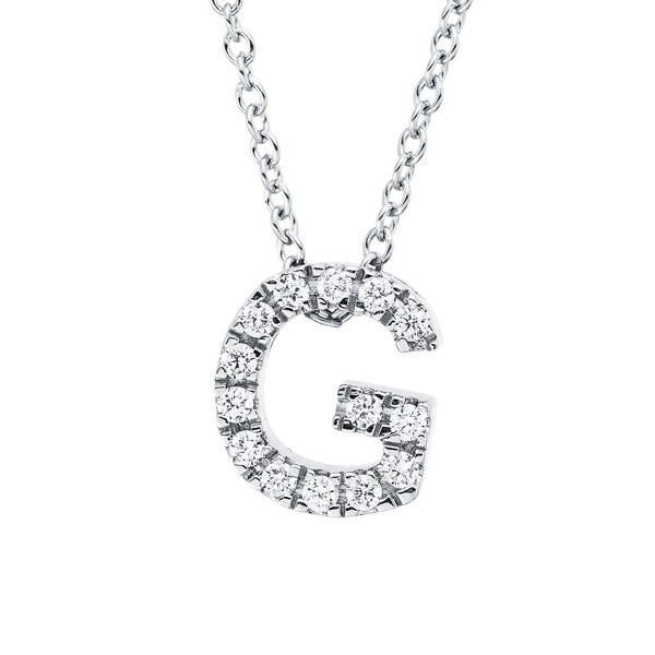 Collier aus 750 Weißgold 14 Brillanten 0.1ct