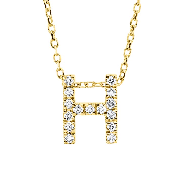 Collier aus 750 Gelbgold 15 Brillanten 0.1ct