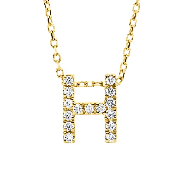 Collier aus 750 Gelbgold 15 Brillanten 0.1ct