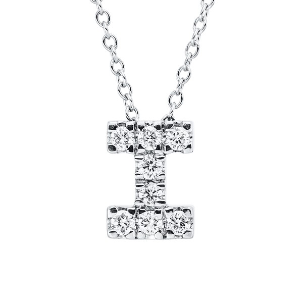 Collier aus 750 Weißgold 8 Brillanten 0.14ct