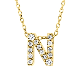 Collier aus 750 Gold Gelbgold 14 Brillanten 0,1ct TW-SI L:45,7cm Collier aus 750 Gold Gelbgold 14 Brillanten 0,1ct TW-SI L:45,7cm
