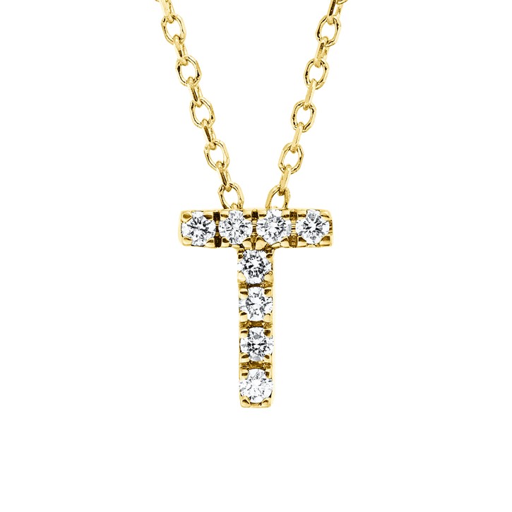 Collier aus 750 Gelbgold 8 Brillanten 0.09ct