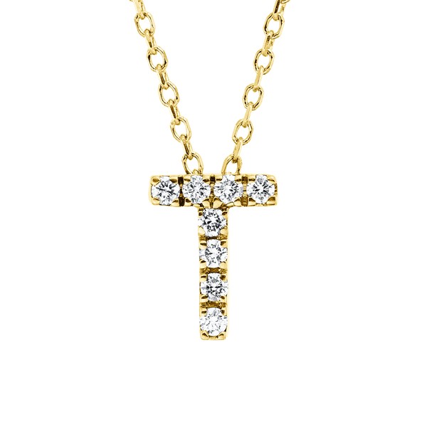 Collier aus 750 Gelbgold 8 Brillanten 0.09ct