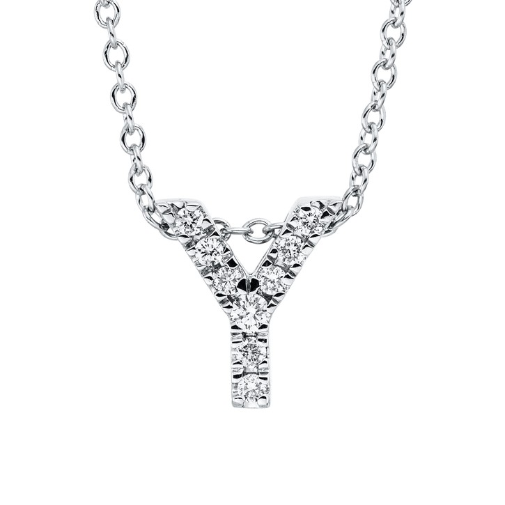 Collier aus 750 Weißgold 9 Brillanten 0.07ct