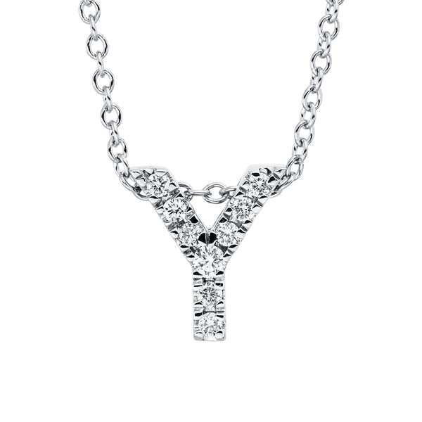 Collier aus 750 Weißgold 9 Brillanten 0.07ct