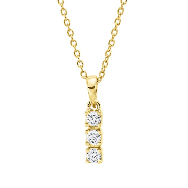 Collier aus 750 Gelbgold 3 Brillanten 0.11ct