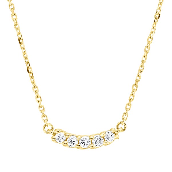 Collier aus 750 Gelbgold 5 Brillanten 0.1ct
