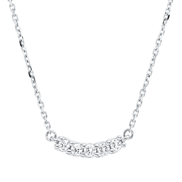 Collier aus 750 Weißgold 5 Brillanten 0.1ct