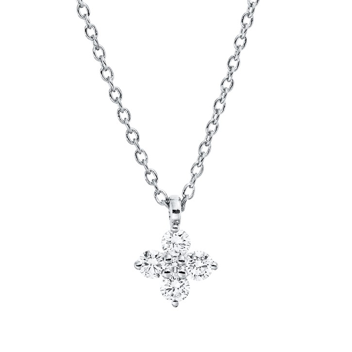 Collier aus 750 Weißgold 5 Brillanten 0.15ct