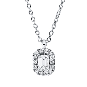 Collier aus 750 Gold Weißgold 15 Diamanten 0,21ct L:45cm Collier aus 750 Gold Weißgold 15 Diamanten 0,21ct L:45cm