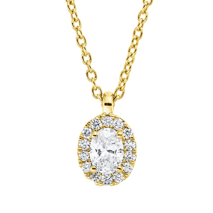 Collier aus 750 Gelbgold 15 Brillanten 0.2ct