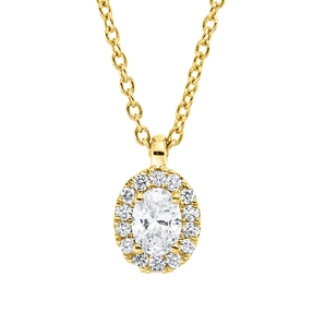 Collier aus 750 Gold Gelbgold 15 Diamanten 0,21ct TW-SI L:45cm