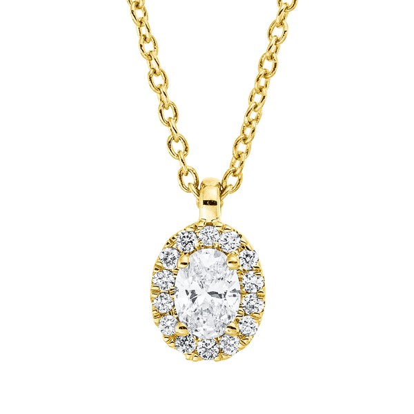 Collier aus 750 Gelbgold 15 Brillanten 0.2ct