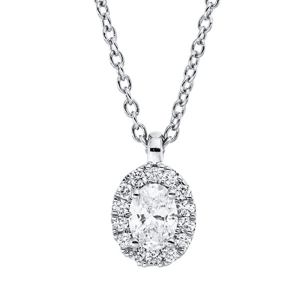 Collier aus 750 Weißgold 15 Brillanten 0.2ct