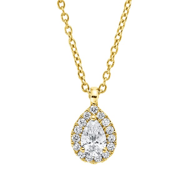 Collier aus 750 Gelbgold 16 Brillanten 0.2ct