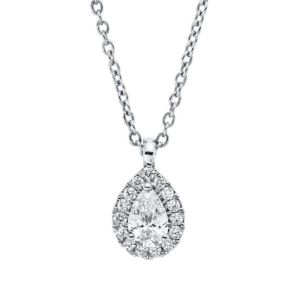 Collier aus 750 Weißgold 16 Brillanten 0.2ct