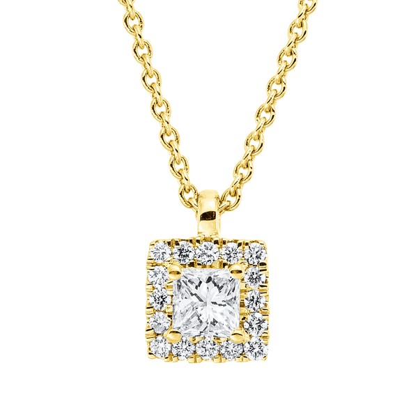Collier aus 750 Gelbgold 17 Brillanten 0.2ct