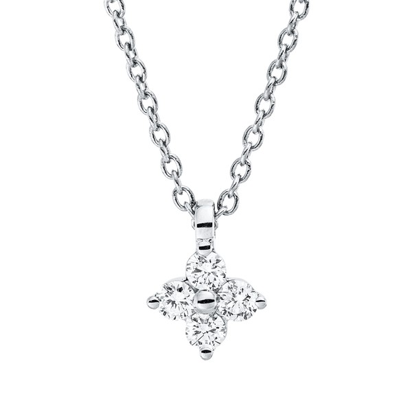 Collier aus 750 Weißgold 4 Brillanten 0.1ct