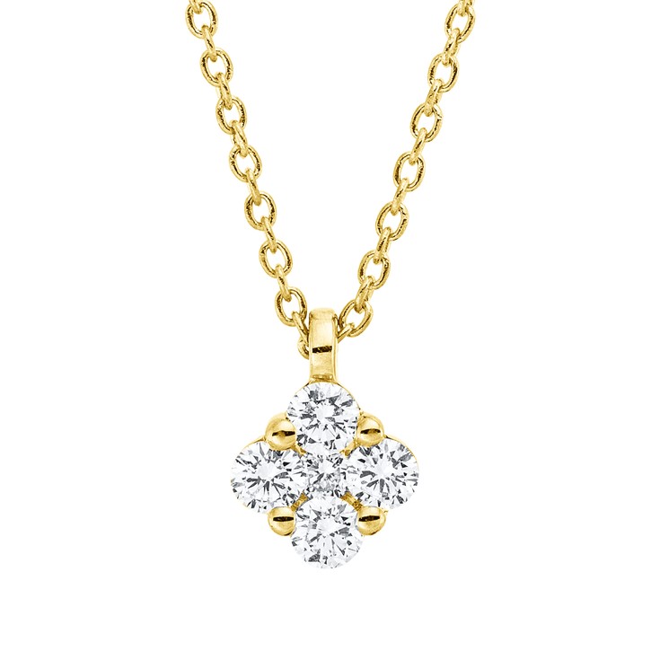 Collier aus 750 Gelbgold 5 Brillanten 0.19ct