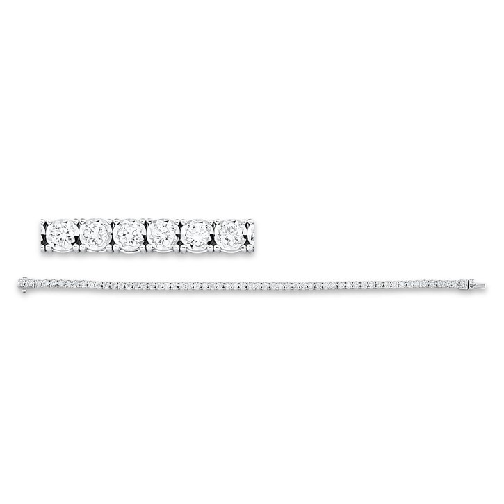 Armband aus 585 Weißgold 59 Brillanten 1.97ct